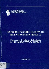Imagen de la cubierta de Exposici&oacute;n sobre el estado de la Hacienda P&uacute;blica.