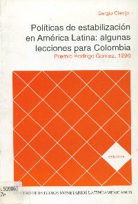 Imagen de la cubierta de Pol&iacute;ticas de estabilizaci&oacute;n en Am&eacute;rica Latina.