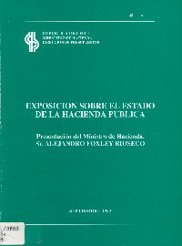 Imagen de la cubierta de Exposici&oacute;n sobre el estado de la Hacienda P&uacute;blica