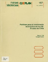 Imagen de la cubierta de Pol&iacute;ticas para el crecimiento econ&oacute;mico en los 90