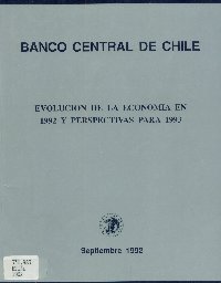 Imagen de la cubierta de Evoluci&oacute;n de la econom&iacute;a en 1992 y perspectivas para 1993