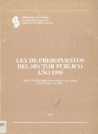 Imagen de la cubierta de Ley de presupuestos del sector p&uacute;blico a&ntilde;o 1995