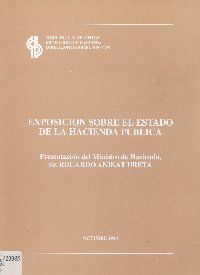 Imagen de la cubierta de Exposici&oacute;n sobre el estado de la Hacienda P&uacute;blica