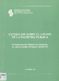 Imagen de la cubierta de Exposici&oacute;n sobre el estado de la Hacienda P&uacute;blica.