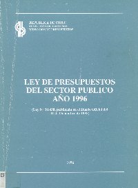 Imagen de la cubierta de Ley de presupuestos del sector publico a&ntilde;o 1996