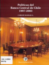 Imagen de la cubierta de Pol&iacute;ticas del Banco Central de Chile, 1997-2003