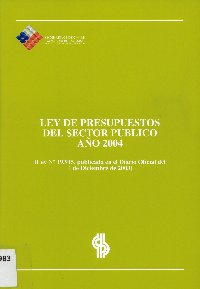 Imagen de la cubierta de Ley de presupuestos del sector p&uacute;blico a&ntilde;o 2004.