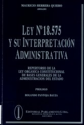 Imagen de la cubierta de Ley N&deg;18.575 y su interpretaci&oacute;n administrativa