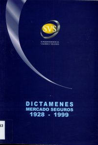 Imagen de la cubierta de Dict&aacute;menes mercado seguros 1928-1999