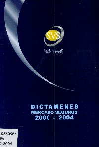 Imagen de la cubierta de Dict&aacute;menes mercado seguros 2000-2004