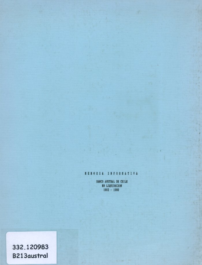 Imagen de la cubierta de Banco Austral de Chile en liquidaci&oacute;n 1982-1989