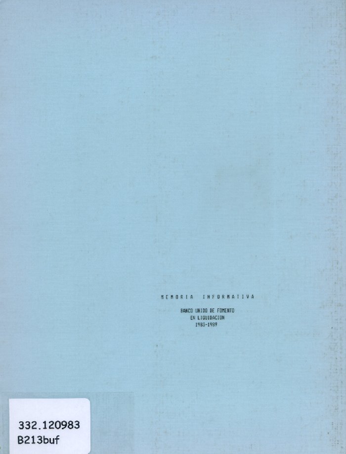 Imagen de la cubierta de Banco Unido de Fomento en liquidaci&oacute;n 1983-1989