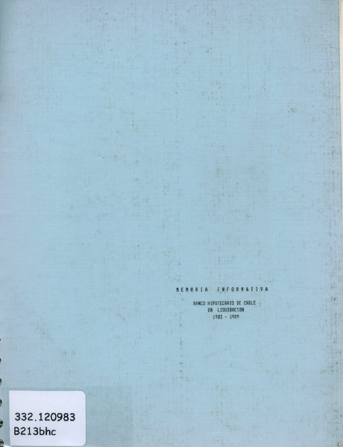 Imagen de la cubierta de Banco Hipotecario de Chile en liquidaci&oacute;n 1983-1989