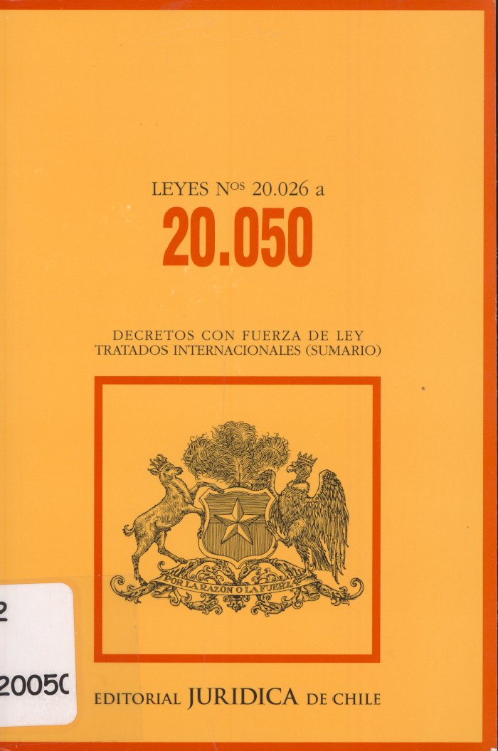 Imagen de la cubierta de Leyes N&ordm; 20.026 a 20.050