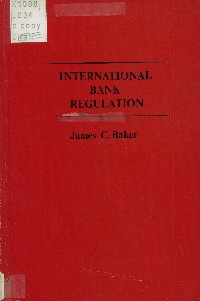 Imagen de la cubierta de International bank regulation