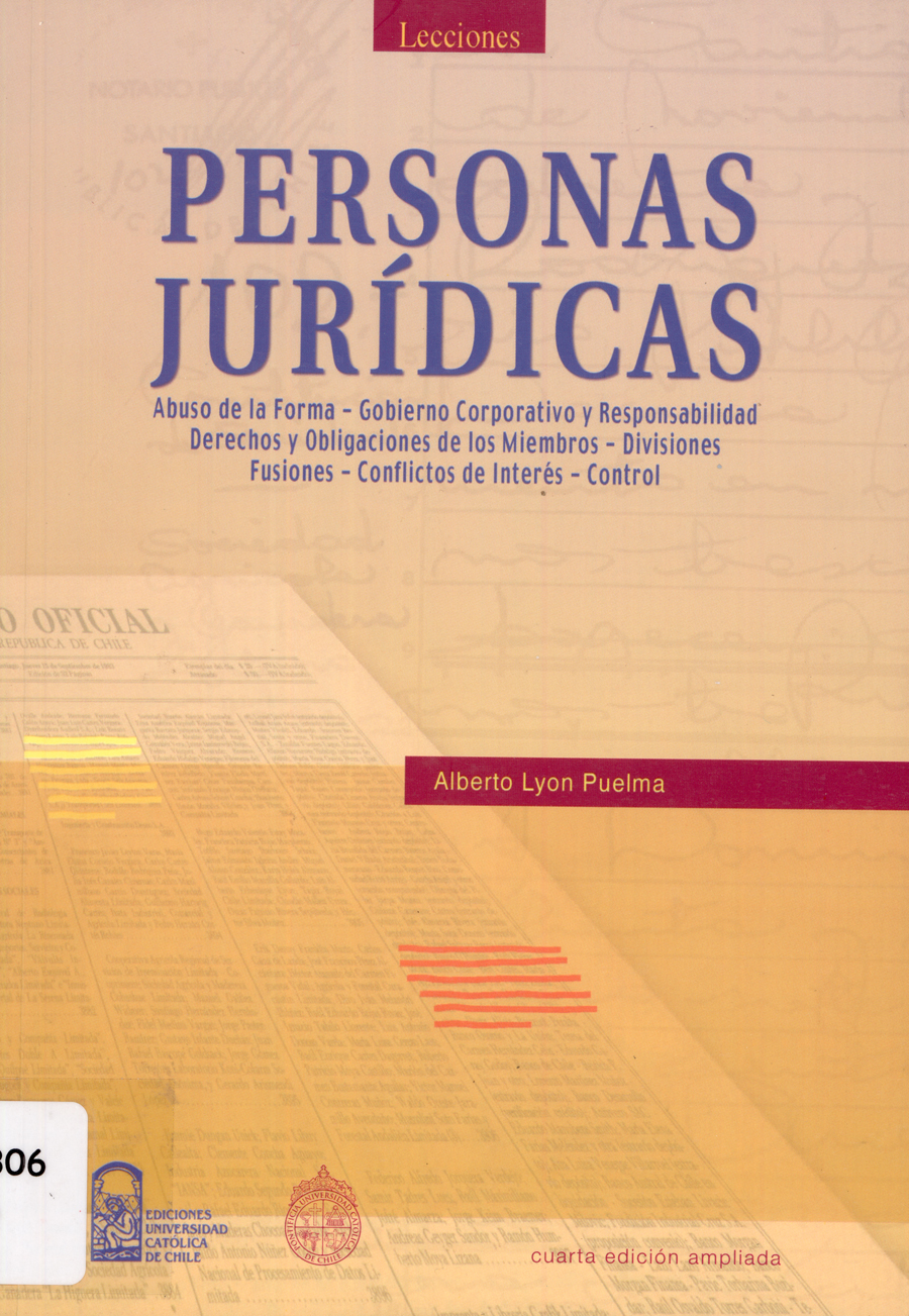 Imagen de la cubierta de Personas jur&iacute;dicas