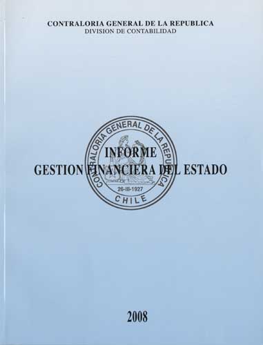 Imagen de la cubierta de Informe gesti&oacute;n financiera del Estado, 2008