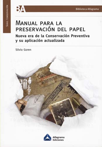 Imagen de la cubierta de Manual para la conservaci&oacute;n del papel