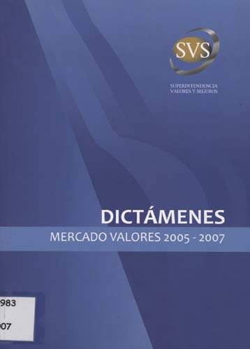 Imagen de la cubierta de Dict&aacute;menes. Mercado valores 2005-2007