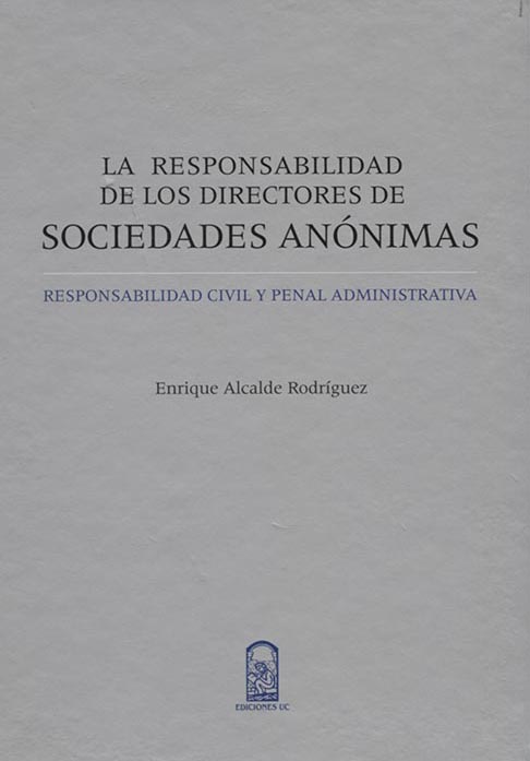 Imagen de la cubierta de La responsabilidad de los directores de sociedades an&oacute;nimas