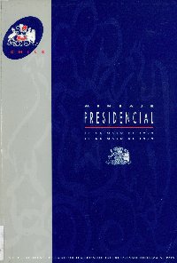Imagen de la cubierta de Mensaje presidencial, discurso de S. E. el Presidente de la Rep&uacute;blica Don Eduardo Frei  Ruiz - Tagle. En el inicio de la legislatura ordinaria del congreso nacional.