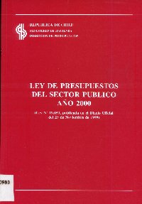 Imagen de la cubierta de Ley de presupuestos del sector p&uacute;blico a&ntilde;o 2000.