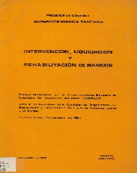 Imagen de la cubierta de Intervenci&oacute;n, liquidaci&oacute;n y rehabilitaci&oacute;n de bancos