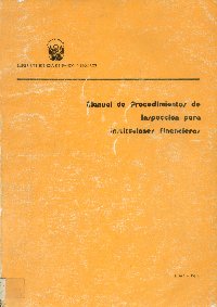 Imagen de la cubierta de Manual de procedimientos de inspecci&oacute;n para instituciones financieras