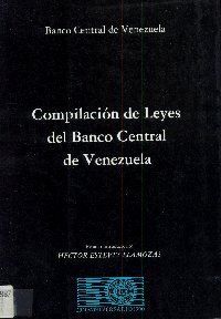 Imagen de la cubierta de Compilaci&oacute;n de leyes del Banco Central de Venezuela