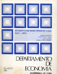 Imagen de la cubierta de Estad&iacute;sticas monetarias de Chile.