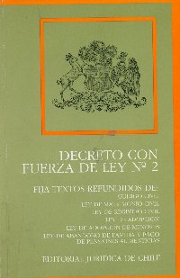 Imagen de la cubierta de Decreto con fuerza de ley N&deg;2