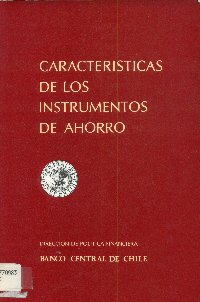 Imagen de la cubierta de Caracter&iacute;sticas de los instrumentos de ahorro