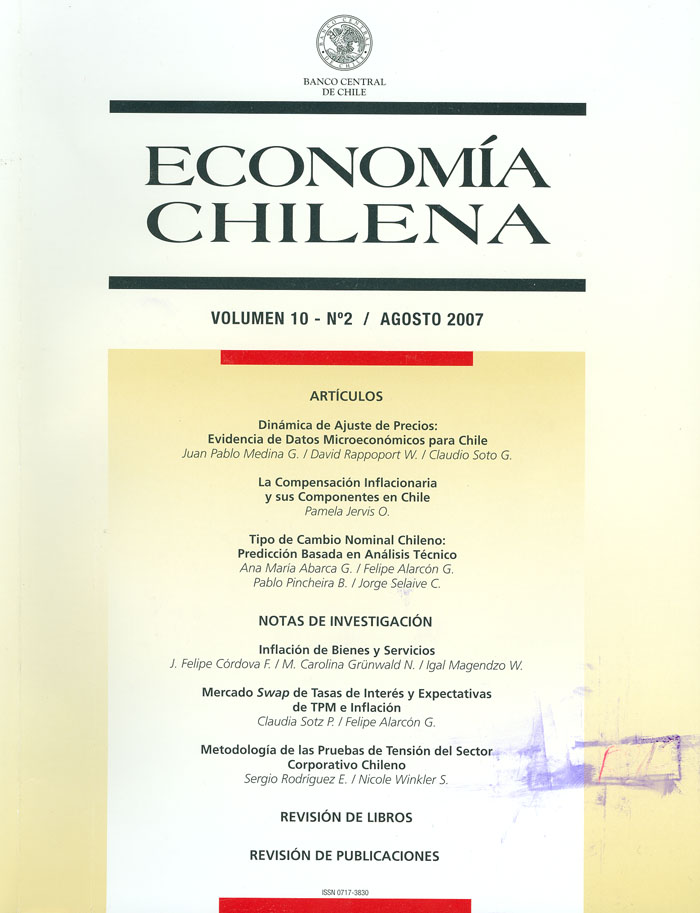 Imagen de la cubierta de Metodolog&iacute;a de las pruebas de tensi&oacute;n del sector corporativo chileno