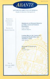 Imagen de la cubierta de Medici&oacute;n de la eficiencia bancaria en Chile a trav&eacute;s de fronteras estoc&aacute;sticas (1990-1999)