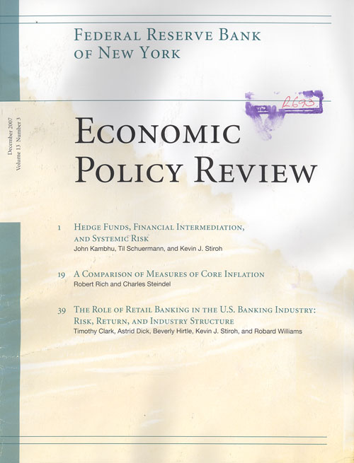Imagen de la cubierta de Hedge funds, financial intermediation, and systemic risk