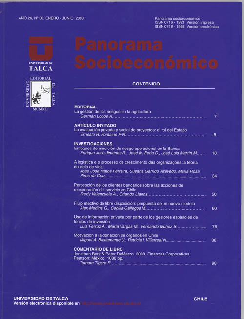 Imagen de la cubierta de Percepci&oacute;n de los clientes bancarios sobre las acciones de recuperaci&oacute;n del servicio en Chile